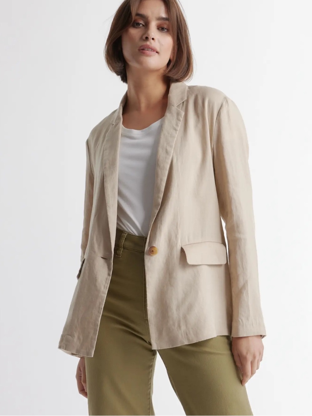 Quince 100% European Linen Blazer Size Large